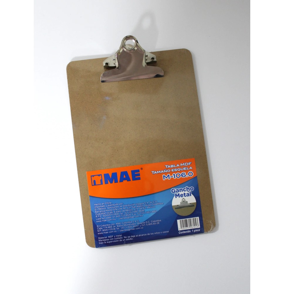 TABLA AGARRAPAPEL MAD. CTA. MAE M10901090 E.12 C.72
