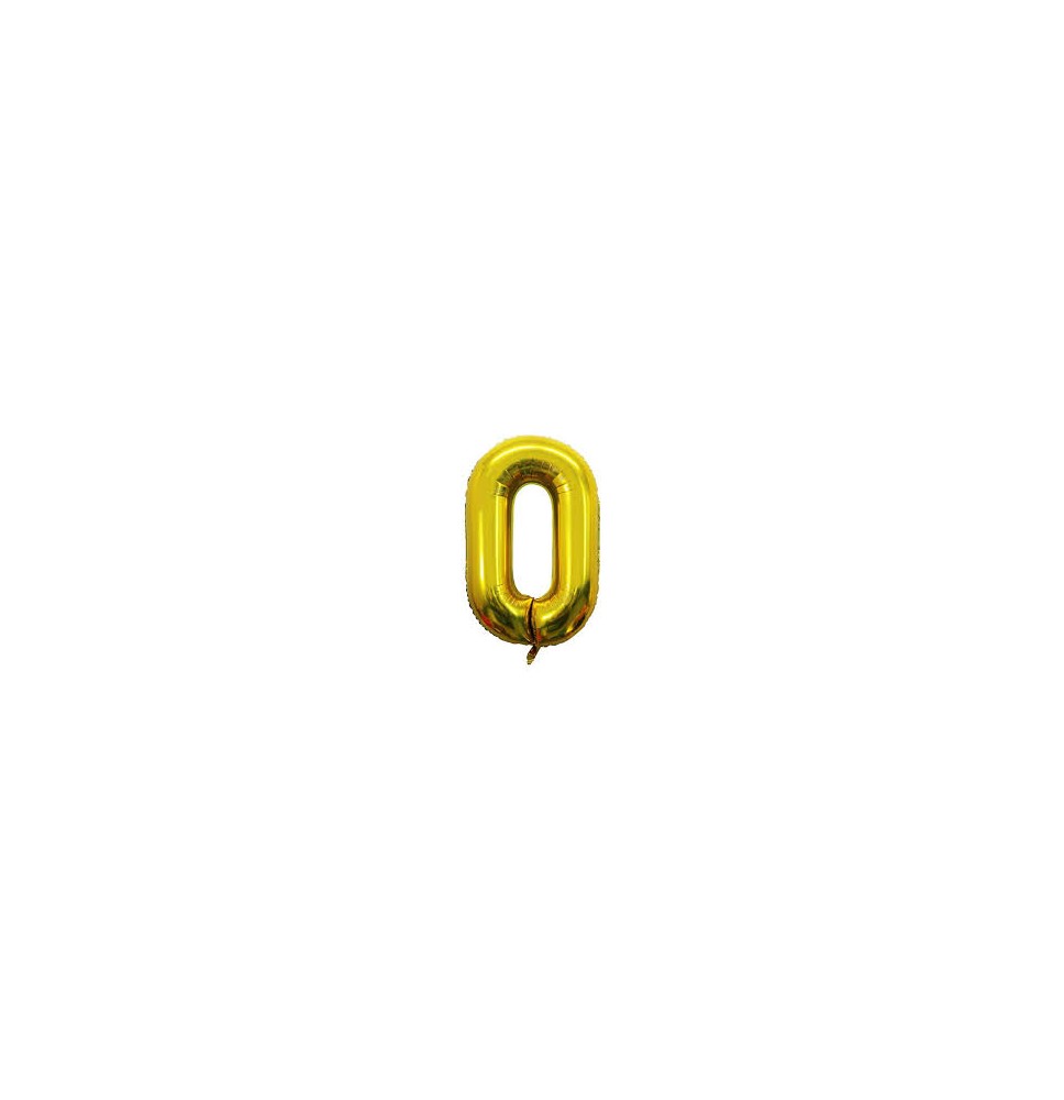 GLOBO NUMERO 0 DORADO 0G 40 C.12