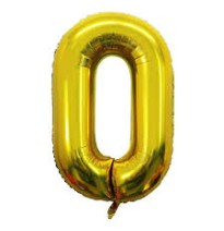 GLOBO NUMERO 0 DORADO 0G 40 C.12