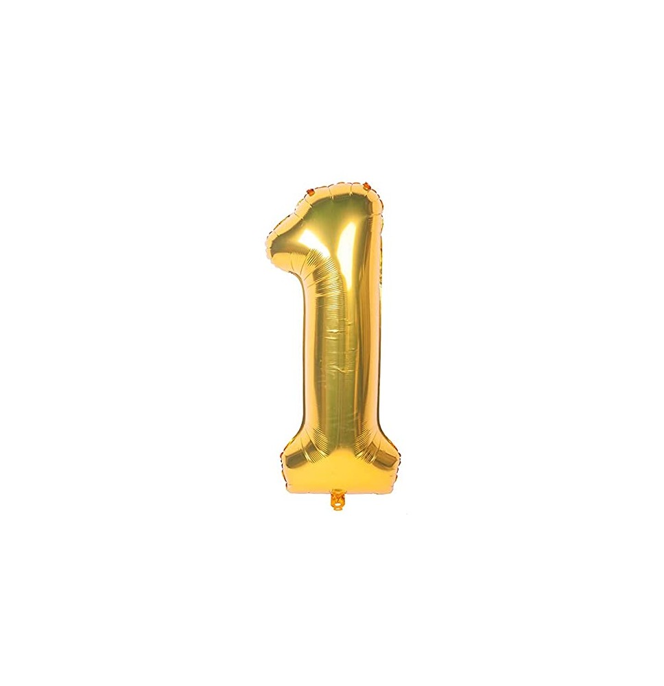 GLOBO NUMERO 1 DORADO 1G 40 C.12