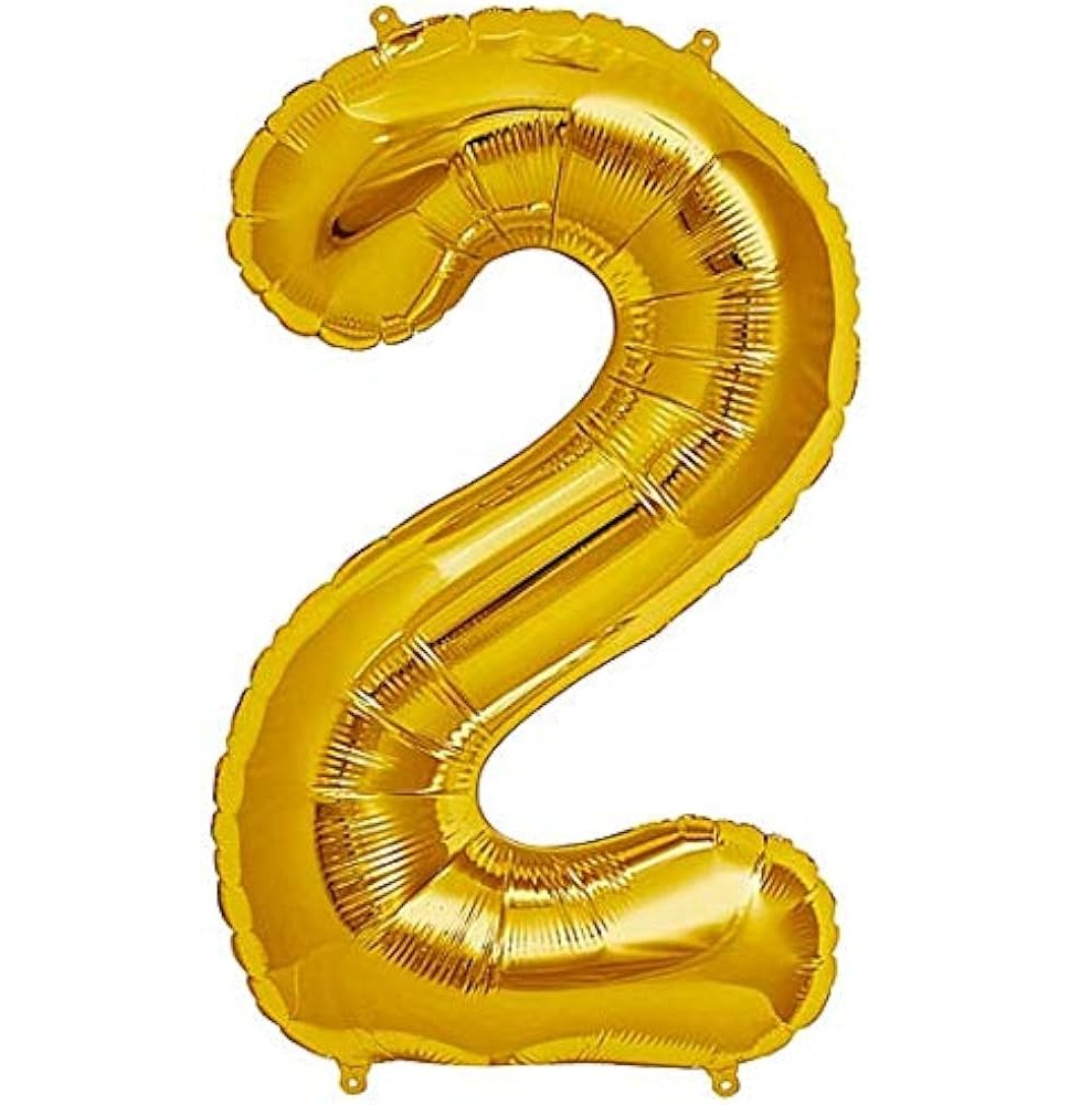 GLOBO NUMERO 2 DORADO 2G 40 C.12