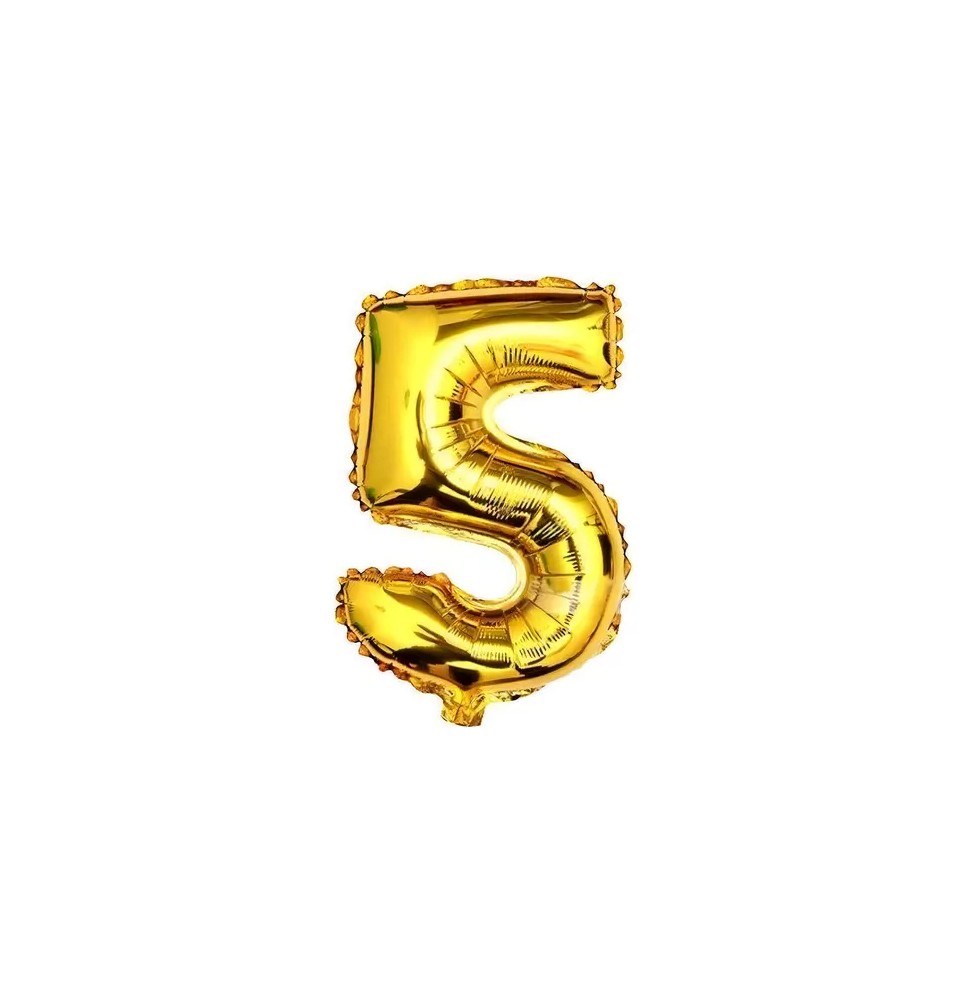 GLOBO NUMERO 5 DORADO 5G 40 C.12