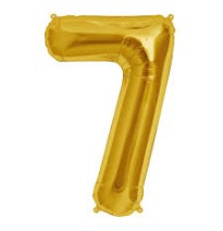 GLOBO NUMERO 7 DORADO 7G 40 C.12