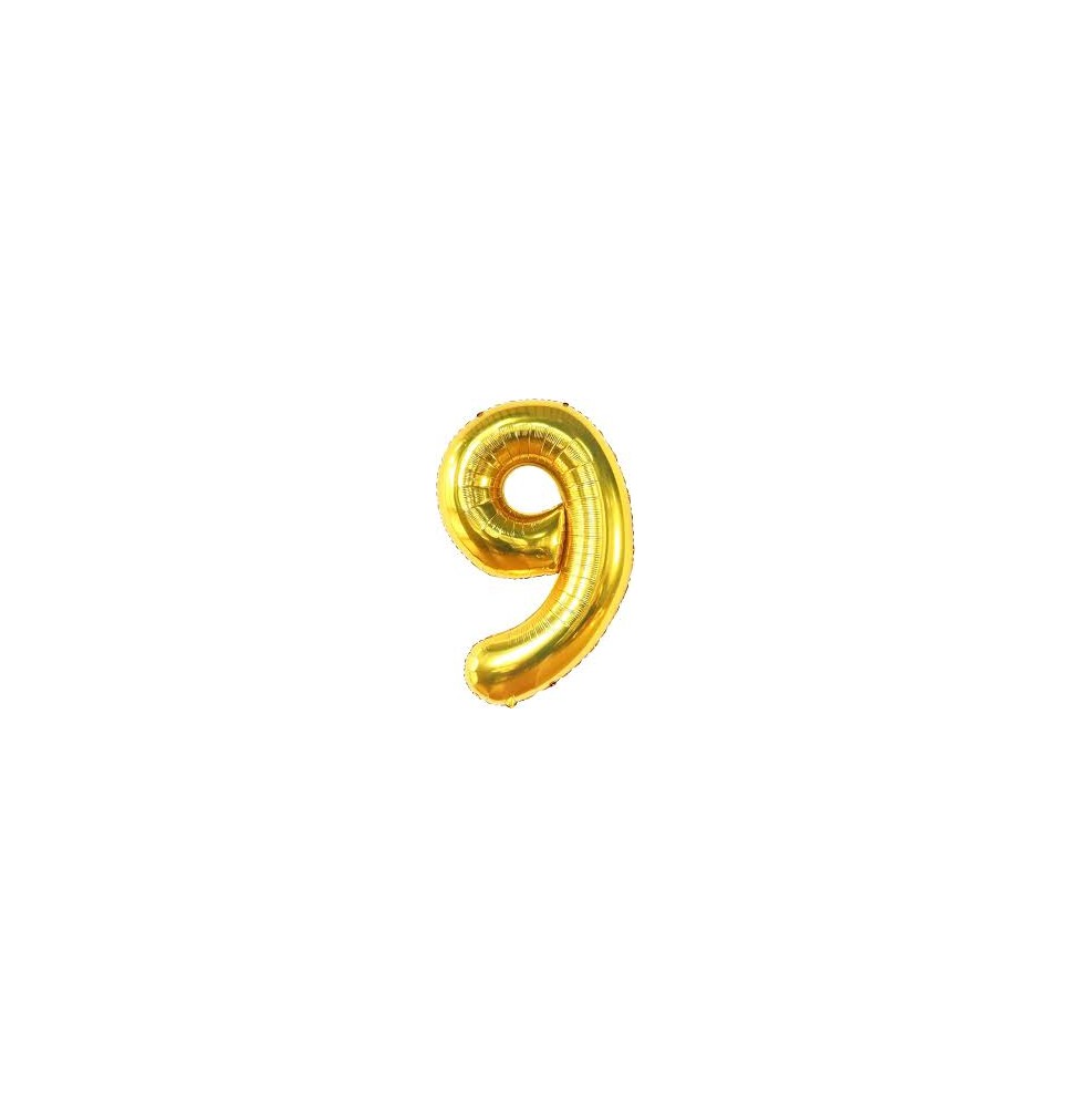 GLOBO NUMERO 9 DORADO 9G 40 C.12