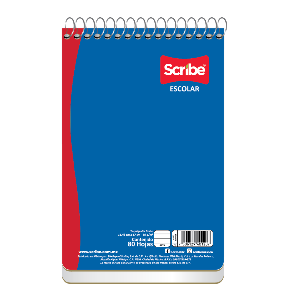 BLOCK TAQUIGRAFIA SCRIBE 5050 RAYA ESP. 80H. LARGO C.36