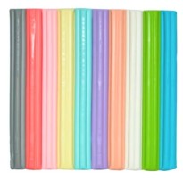 PLASTILINA C10 BARRAS COLORES PASTEL BACO C.100