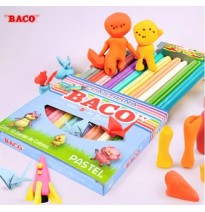 PLASTILINA C10 BARRAS COLORES PASTEL BACO C.100