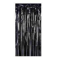 CORTINA FIESTA LARGA METALICA LISA NEGRO 195X95 E1
