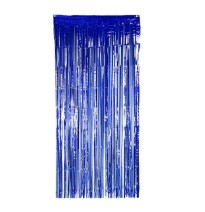 CORTINA FIESTA LARGA HOLOGRAMA METALICA AZUL REY 195X95 E1