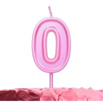VELA NUMERO 0 PARTY ROSA E12