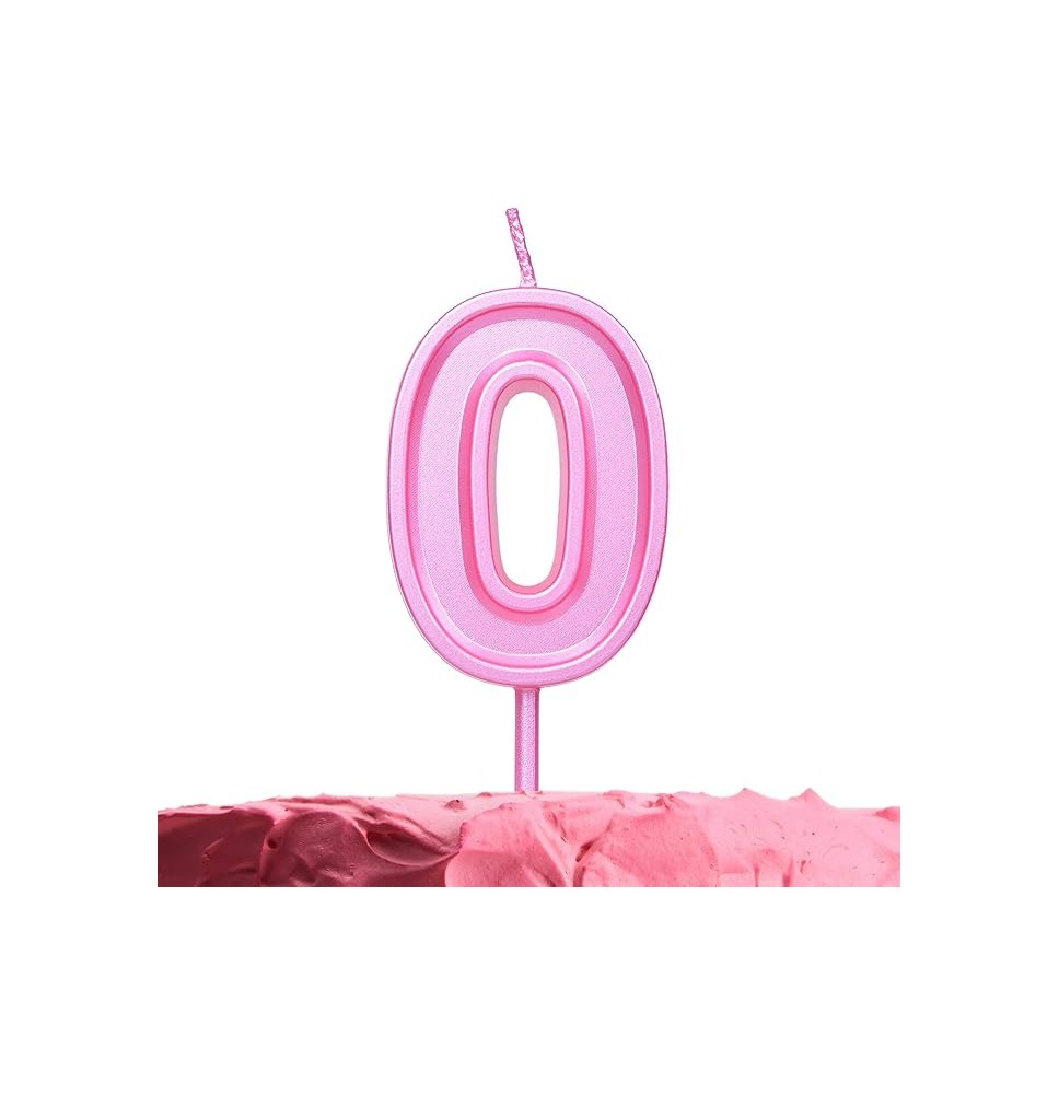 VELA NUMERO 0 PARTY ROSA E12