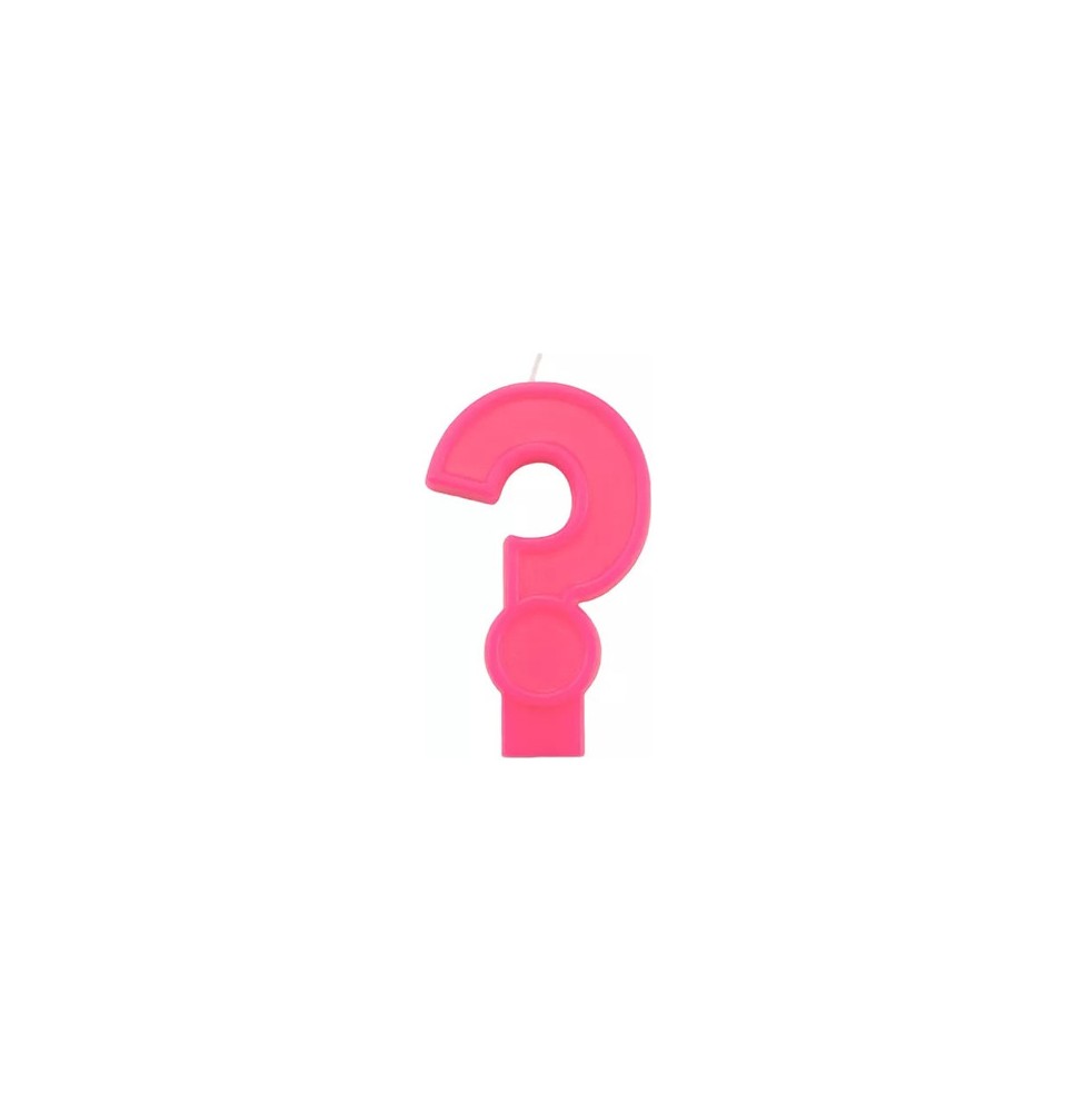 VELA SIGNO DE INTERROGACION PARTY ROSA E12