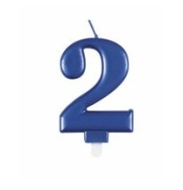 VELA NUMERO 2 PARTY AZUL E12