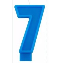 VELA NUMERO 7 PARTY AZUL E12