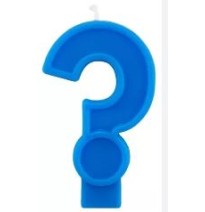 VELA SIGNO DE INTERROGACION PARTY AZUL E12