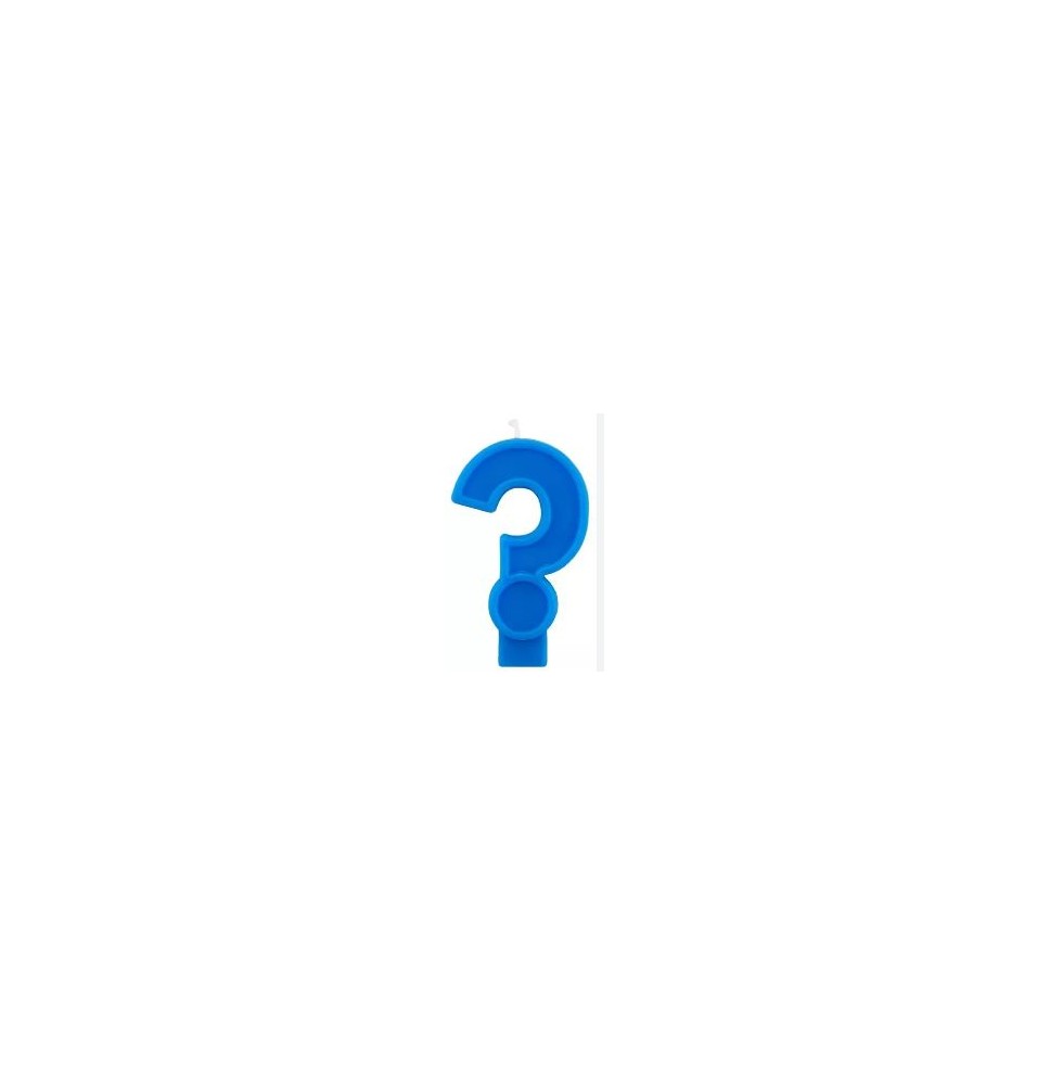 VELA SIGNO DE INTERROGACION PARTY AZUL E12