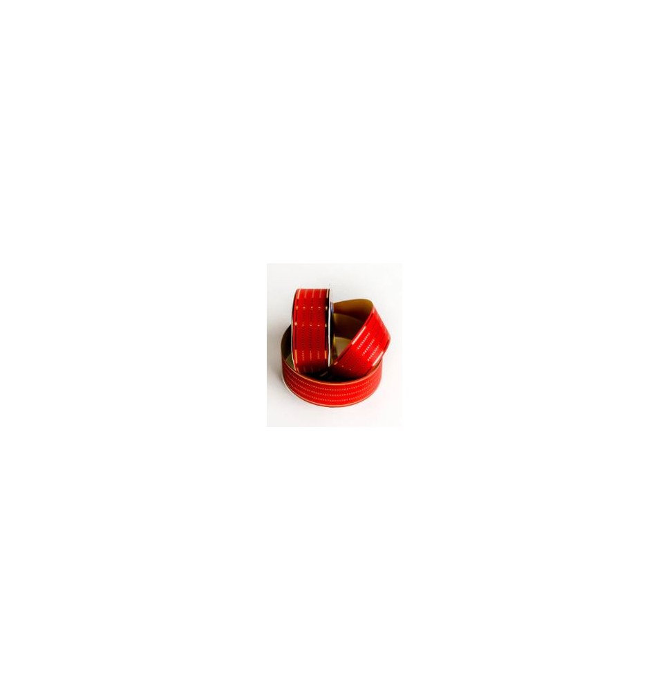 LISTON 9 RAYAS MET. ROJO COLORS 40M C32
