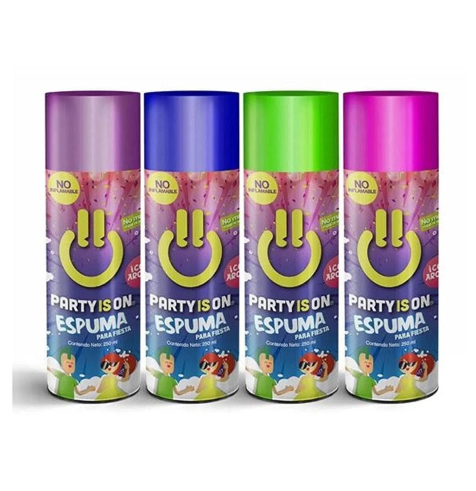 ESPUMA PARA FIESTA PARTY IS ON BOTE C250 ML. C.24