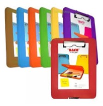 ESTUCHE TABLA AGARRAPAPEL PLAST. CTA. VCOL. BACO CLIP MET