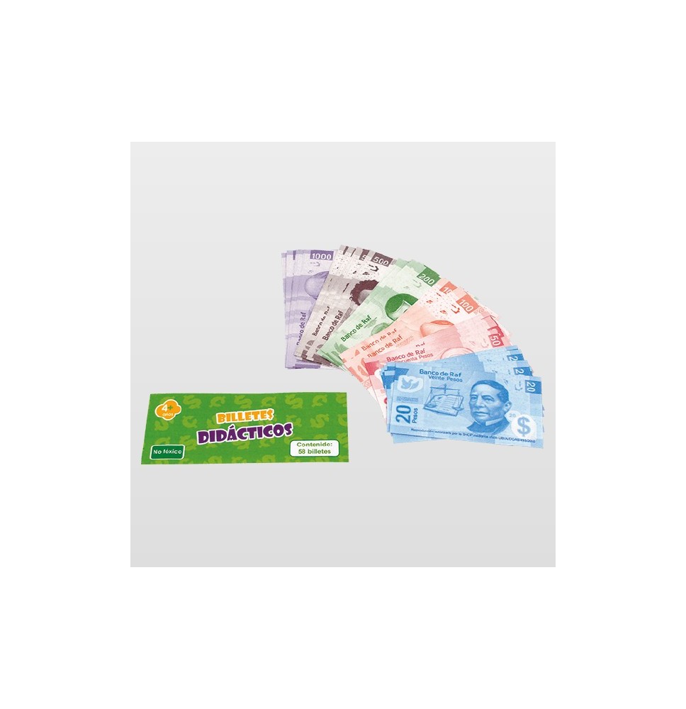 BILLETES DIDACTICOS ARZA PAQ. C60PZ C.100