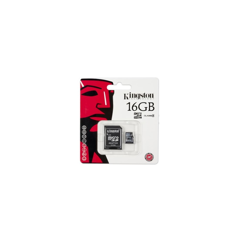 MEMORIA MICRO 16GB ADATAKINGSTON SDHC CADAPTADOR BL.