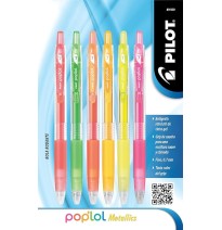 BOLIGRAFO GEL POPLOL RT 0.7MM NEON EST C6 PILOT E.6 C.48