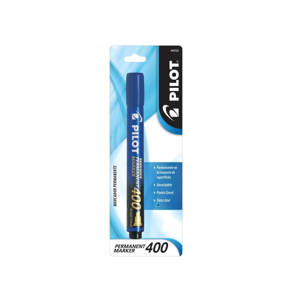 MARCADOR PERM.GRUESO PLAST.400 PILOT AZUL.BLIST.C1 E6C48