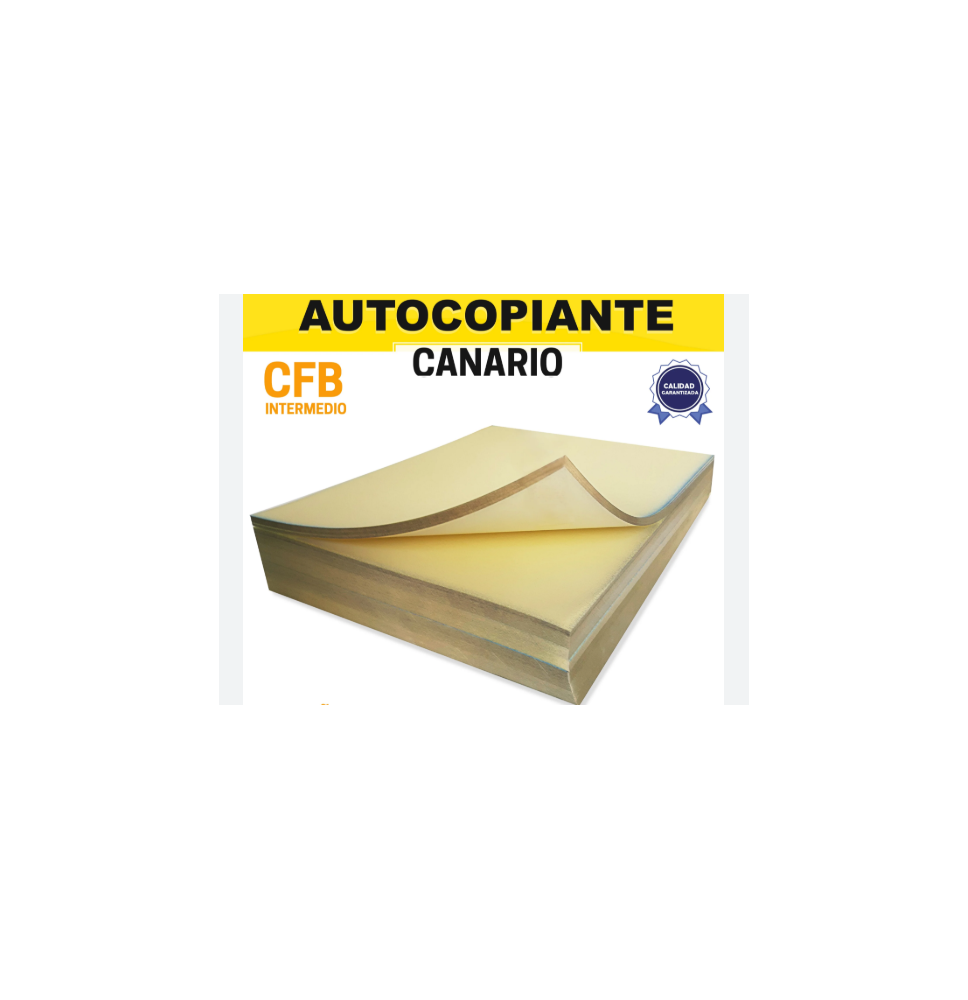PAPEL AUTOCOPIANTE CFB 75G. OFI. CANARIO INTERM. MILL.55