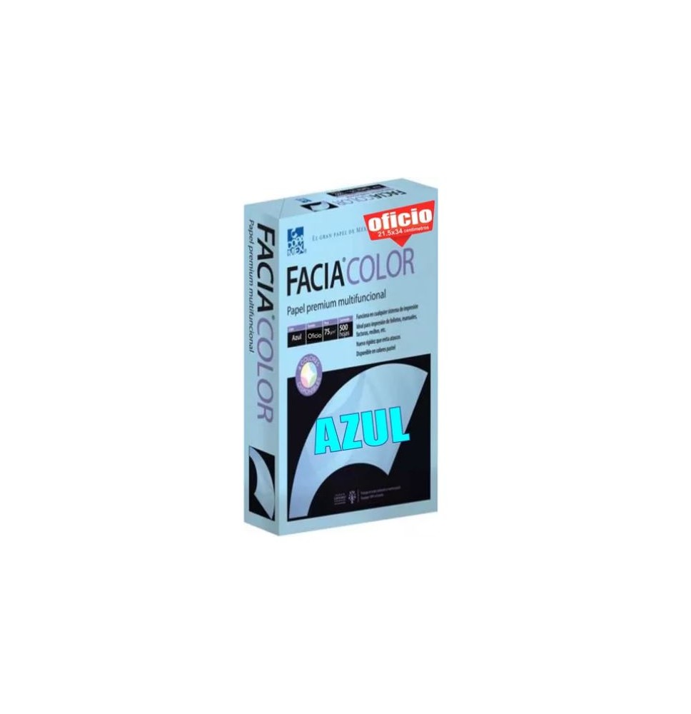 PAPEL FACIA BOND 75G.50K.OFI. AZUL MILLAR E..500 C.5