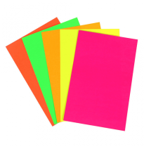 PAPEL BOND FLUOR. CTA. MIX 75G.TASKY PAQ.C100H. C.25