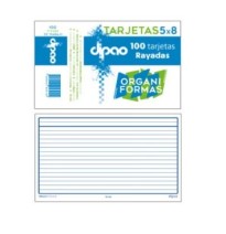 TARJETAS RAYADA DIPAO 5X8 PAQUETE C100 C.30