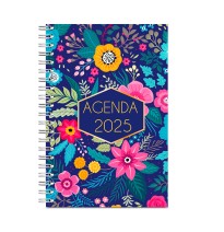 AGENDA ESCRIT DIARIA BASICA FLORES COSM. DIPAK 11.8X16.4 ESP