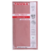 PAPEL COREANO ROSA MALVA OORO MATEMISTERY 58X58 PASCUA E10