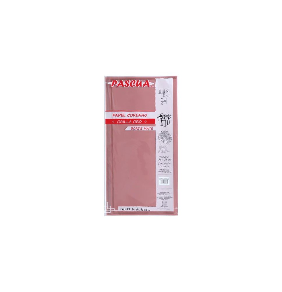 PAPEL COREANO ROSA MALVA OORO MATEMISTERY 58X58 PASCUA E10
