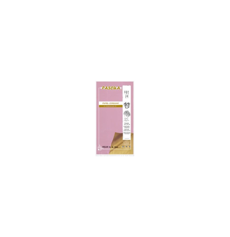 PAPEL COREANO RSA PASTELDORADO PREMIUM 58X58 PASCUA E10