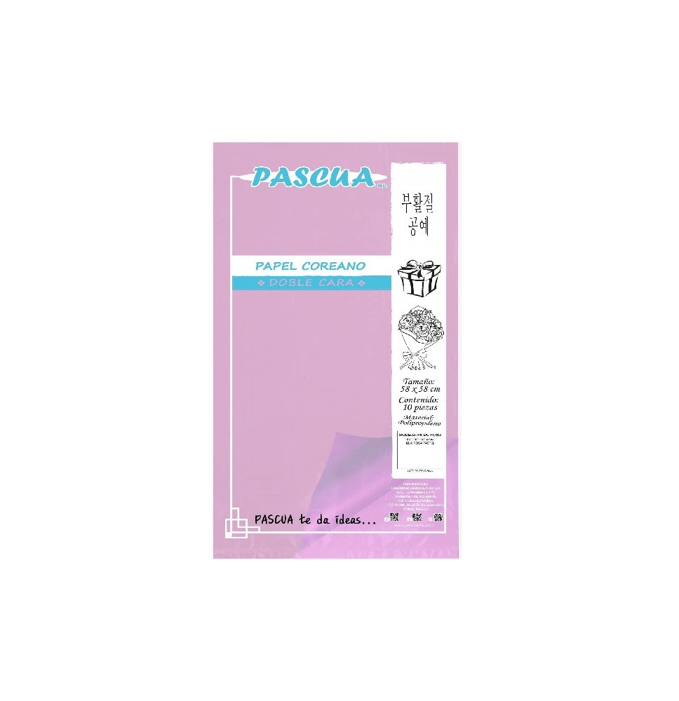 PAPEL COREANO LILARSA PASTEL DOBLE C. 58X58 PASCUA E10