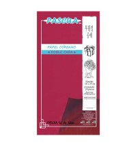 PAPEL COREANO ROJOSANGRIA DOBLE C. 58X58 PASCUA E10