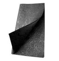 PAPEL COREANO PELLON DECORADO FLOR NEGRO PASCUA E.10