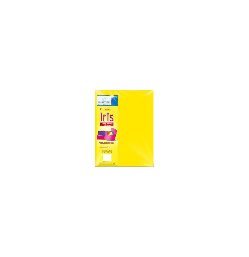 CARTULINA IRIS 2C 50X65CM 180G AMARILLO 100500