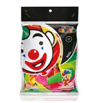 GLOBOS PAYASO NEON 10 BOLSA C50 C.90