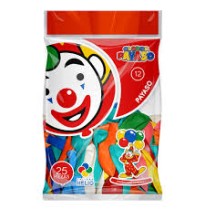 GLOBOS PAYASO 12 BOLSA C25 VCOLORES C.120