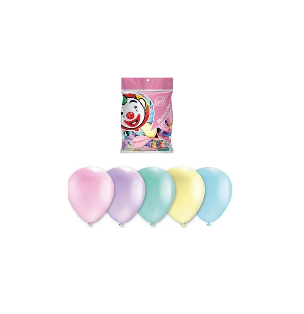 GLOBOS MACARRON PASTEL 9 VCOL. BOL.C25 C200
