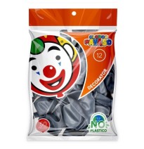 GLOBOS DECORATOR 12 BOLSA C50 GRIS C.60