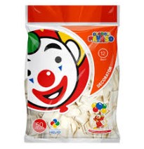 GLOBOS DECORATOR 12 BOL.C50 BCO.NIEVE C.60