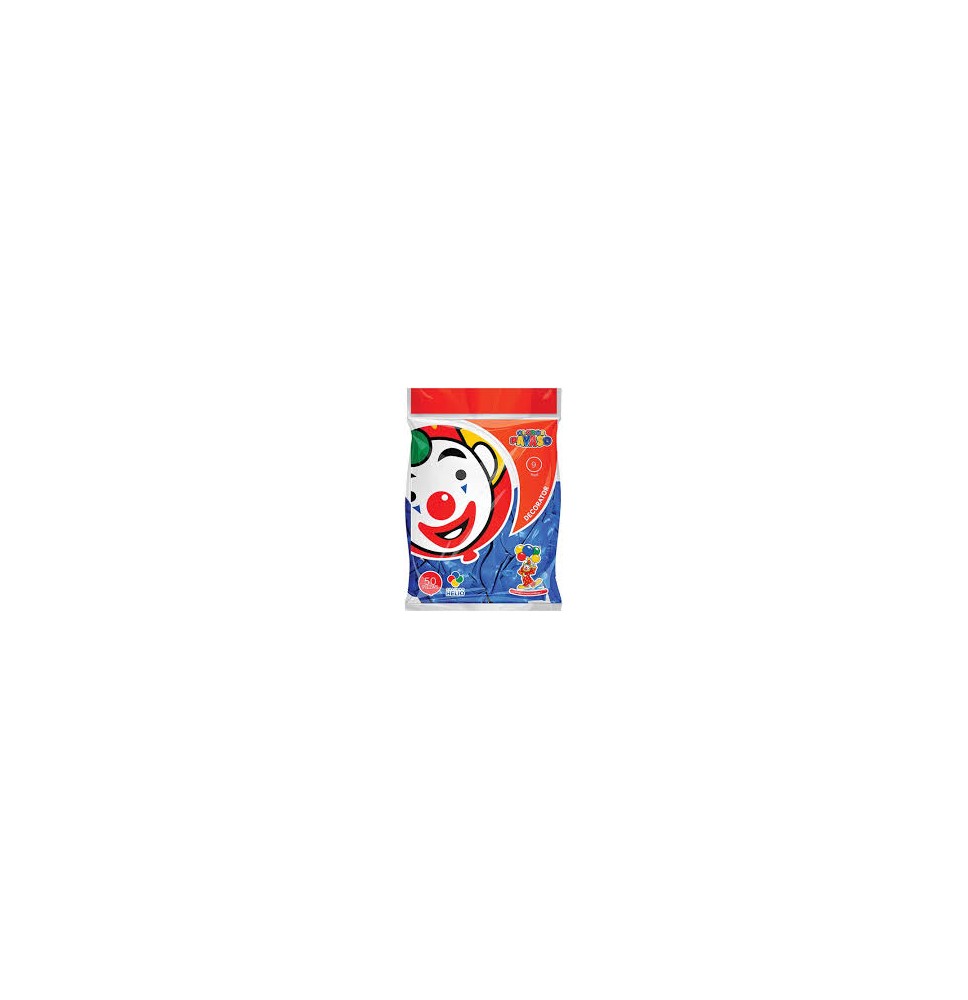 GLOBOS DECORATOR 9 BOL.C50 AZUL ROYAL C.100