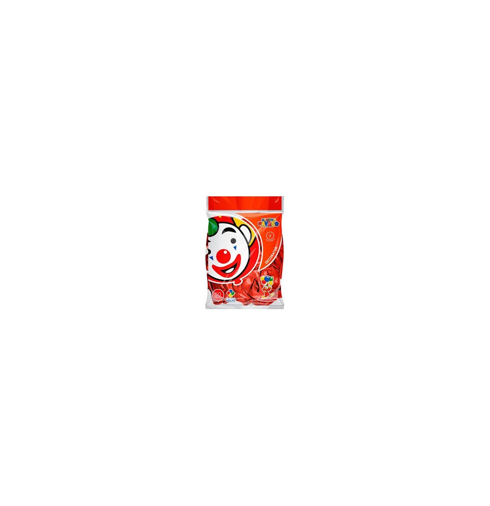GLOBOS DECORATOR 9 BOL.C50 ROJO BRILLANTE C.100