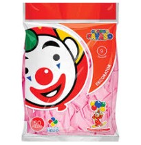 GLOBOS DECORATOR 9 BOL.C50 ROSA BEBE C100