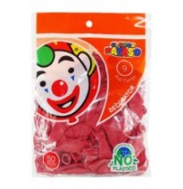 GLOBOS DECORATOR 9 BOL.C50 ROJO CARMIN C.100