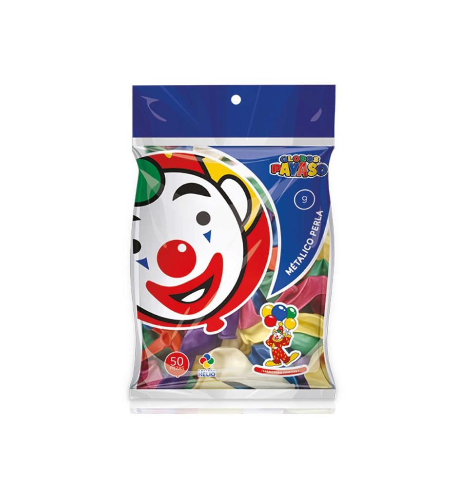 GLOBOS METALLIC PERLA 9 BOL.C50 COL. SURTIDO C.100