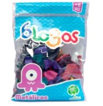 GLOBOS METALLICBLOGOS 9 BOL.C50 COL. SURTIDO C.100